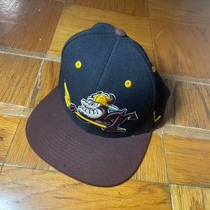 Zephyr Arizona State University snap back hat.